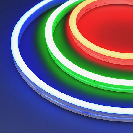 Лента герметичная MOONLIGHT-SIDE-B84-12x17mm 24V RGB (12 W/m, IP67, 5m, wire x2) (Arlight, Вывод боковой, 3 года) 