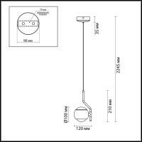  - Подвесной светодиодный светильник Odeon Light Elon 3914/9L