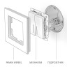Выключатель Werkel двухклавишный проходной с подсветкой шампань WL11-SW-2G-2W-LED 4690389124655 - Выключатель Werkel двухклавишный проходной с подсветкой шампань WL11-SW-2G-2W-LED 4690389124655
