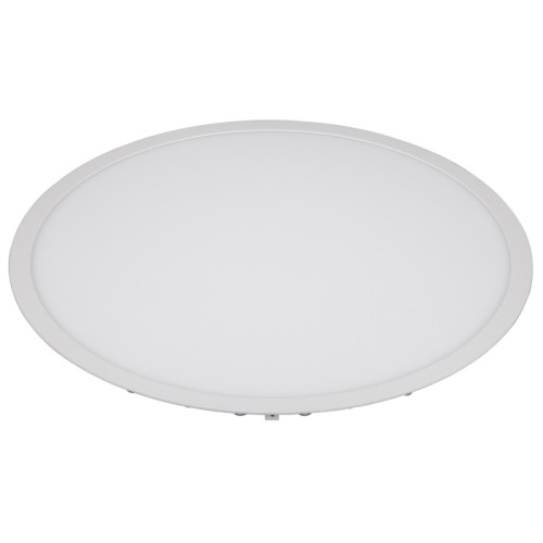 Светильник DL-600A-48W Warm White (Arlight, IP40 Металл, 3 года) Круглая тонкая панель, белый корпус. Мощность 48Вт / ТЕПЛЫЙ БЕЛЫЙ 3000K / 3840лм / 120°. CRI >80, smd2835. IP40. Размер Ф600мм, ширина рамки 27мм, врезное отверстие 586мм. Питание 200-240 VAC. В комплекте драйвер (1200mA, 27-42V), 6шт пружины для фиксации.