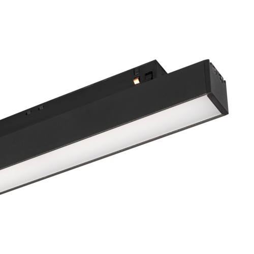 Светильник MAG-FLEX-FLAT-L235-8W Warm3000 (BK, 80 deg, 48V) (Arlight, IP20 Металл, 5 лет) Светильник для магнитных треков MAG-FLEX шириной 26 мм. Мощность 8 Вт, св. поток 440 лм, 55 лм/Вт, теплый 3000 K, CRI>90, угол 80°, напряжение питания 48 В. Черный прямоугольный корпус из металл, экран поликарбонат, степень защиты IP20. Размер: длина 235 мм, ширина 22 мм, высота 42 мм. Монтаж на трек MAG-FLEX. Пульсация 