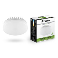  - Лампа светодиодная Feron GX53 15W 4000K Таблетка Матовая LB-454 25836
