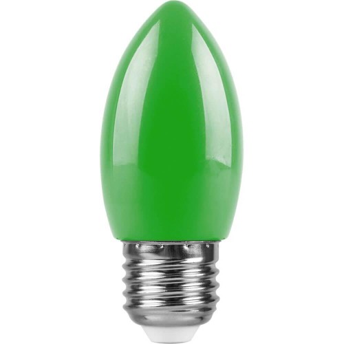 Лампа светодиодная Feron E27 1W зеленая LB-376 25926 