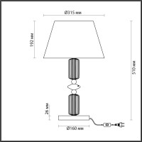  - Настольная лампа Odeon Light Candy 4861/1TA