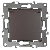  - Розетка ЭРА 12 2P E Schuko со шторками с крышкой 16A 250V 12-2103-13 Б0019328
