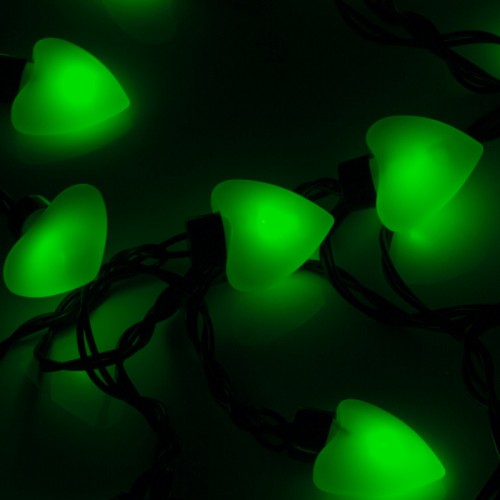 Гирлянда ARL-HEART-5000-20LED Green (220V, 5W) (Arlight, Закрытый) Светодиодная герметичная IP65 гирлянда СЕРДЦЕ, цвет ЗЕЛЕНЫЙ. Длина 5000мм, 20шт светодиодов "сердце", диаметр 50мм. Питание 220В, мощность 5Вт.Черный провод с евровилкой.