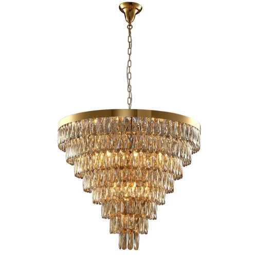 Подвесная люстра Crystal Lux Abigail SP22 D820 GOLD/AMBER 