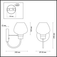  - Бра Lumion Ilona 3708/1W