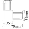 Коннектор L-образный Crystal Lux CLT 0.211 07 BL - Коннектор L-образный Crystal Lux CLT 0.211 07 BL