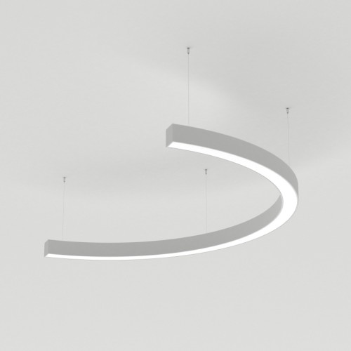 Светильник SP-LINE-HANG-ARC-C3535-D800-34W Warm3000 (WHITE, 230V) (Arlight, Металл) Светильник полукруг из профиля SL-ARC-3535-D800-A90 WHITE, свечение вниз, цвет Теплый 3000 K.