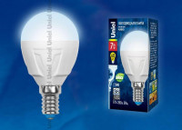  - Лампа светодиодная Uniel E14 7W 4000K матовая LED-G45 7W/NW/E14/FR PLP01WH UL-00002417