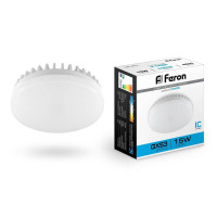  - Лампа светодиодная Feron GX53 15W 6400K Таблетка Матовая LB-454 25869