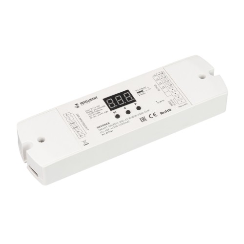 INTELLIGENT ARLIGHT Декодер SMART-DMX512-204-62-RGBW-RDM-SUF (12-48V, 4x350-1200mA) (IARL, IP20 Пластик, 5 лет) 