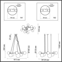  - Подвесная люстра Odeon Light Nuvola 4276/9