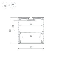  - Профиль SL-LINE-5050-3000 ANOD (Arlight, Алюминий)