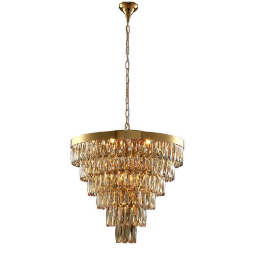 Подвесная люстра Crystal Lux Abigail SP-PL15 D620 GOLD/AMBER 