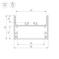  - Профиль SL-LINE-5035-2000 ANOD (Arlight, Алюминий)