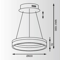  - Подвесная светодиодная люстра Zumaline Circle L-CD-04