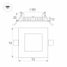 Светильник DL-93x93M-5W White (Arlight, IP40 Металл, 3 года) - Светильник DL-93x93M-5W White (Arlight, IP40 Металл, 3 года)