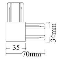  - Коннектор L-образный Crystal Lux CLT 0.211 07 WH
