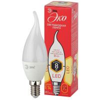  - Лампа светодиодная ЭРА E14 8W 2700K матовая ECO LED BXS-8W-827-E14 Б0040883