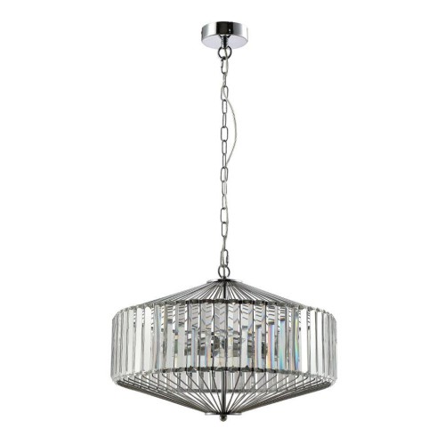 Подвесной светильник Crystal Lux Fiesta SP5 Chrome/Transparente 