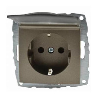  - Розетка 2К+З Mono Electric Despina/ Larissa 16A 250V с крышкой винтовое подключение бронза 500-002321-118