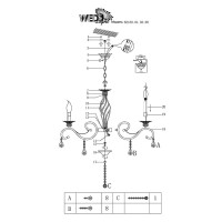  - Подвесная люстра Wedo Light Aelita 65160.01.05.08