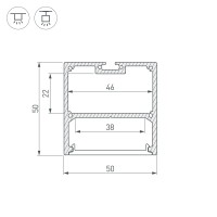  - Профиль SL-LINE-5050-2000 ANOD (Arlight, Алюминий)