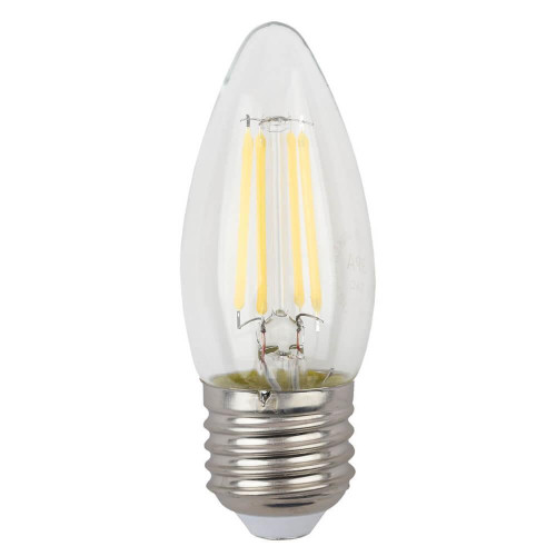 Лампа светодиодная филаментная ЭРА E27 5W 4000K прозрачная F-LED B35-5W-840-E27 Б0027934 