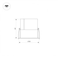  - Светильник MS-ATLAS-BUILT-R58-10W Day4000 (BK-BK, 35 deg, 230V) (Arlight, IP20 Металл, 5 лет)