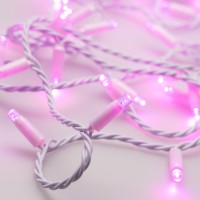  - Светодиодная гирлянда ARD-STRING-CLASSIC-10000-WHITE-100LED-STD PINK (230V, 7W) (Ardecoled, IP65)