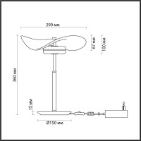  - Настольная лампа Odeon Light Fluent 4858/10TL