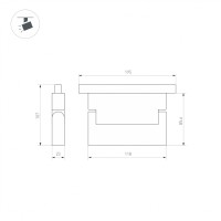  - Светильник MAG-ORIENT-FLAT-FOLD-S195-6W Warm3000 (WH, 80 deg, 48V, DALI) (Arlight, IP20 Металл, 5 лет)