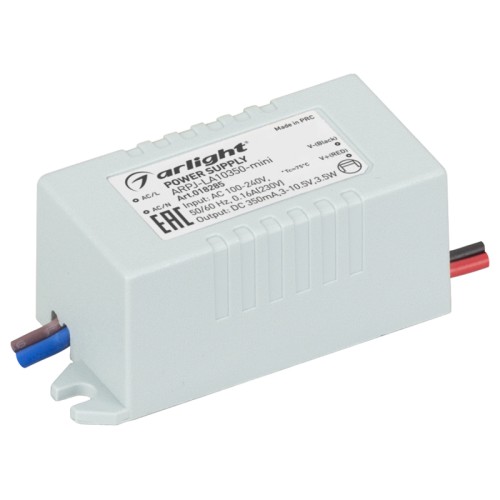 Блок питания ARPJ-LA10350-mini (3.5W, 350mA) (Arlight, IP20 Пластик, 2 года) 