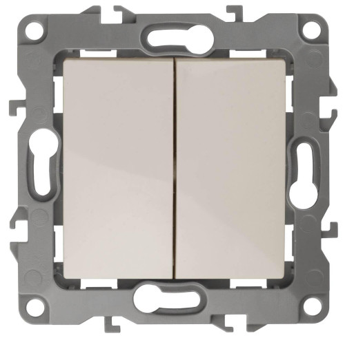 Переключатель двухклавишный ЭРА 12 10AX 250V 12-1106-02 Б0014664 