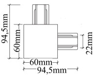  - Коннектор L-образный Crystal Lux CLT 0.2211 03 WH