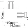 Коннектор L-образный Crystal Lux CLT 0.2211 03 WH - Коннектор L-образный Crystal Lux CLT 0.2211 03 WH