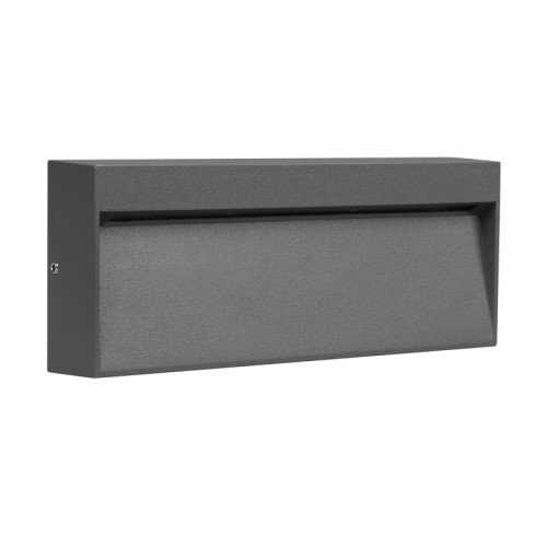 Светильник LGD-TRACE-S200x80-8W Warm3000 (GR, 65 deg, 230V) (Arlight, IP65 Металл, 3 года) Светодиодный накладной прямоугольный светильник для стен, лестниц, 8Вт. Цвет ТЕПЛЫЙ БЕЛЫЙ 3000K, св.поток 300лм, CRI(Ra)>80, угол 65°, асимметричный свет. Размер 200x80x32мм. Влагозащищенный корпус IP65, алюминий серого цвета. Питание AC230V, 8Вт, встроенный драйвер.