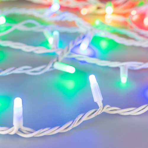 Светодиодная гирлянда ARD-STRING-PRO-10000-WHITE-100LED-MILK-LIVE RGB-DMX (24V, 10W) (Ardecoled, IP65) Светодиодная гирлянда НИТЬ серии PRO. Размер 10000 мм. Цвет светодиодов RGB, режим динамических эффектов, управление по протоколу DMX512. Провод из белого каучука, диаметр 3.3 мм. 100 светодиодов размером 7 мм, молочно-белый выпуклый колпачок. Напряжение питания 24 В, потребляемая мощность 10 Вт, степень пылевлагозащиты IP65. Для эксплуатации и выбора динамического режима необходимо приобрести контроллер и DMX512 декодер (см. совместимые). Актуальная схема подключения в паспорте изделия.