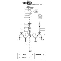 - Подвесная люстра Wedo Light Аэлита 65160.01.05.03