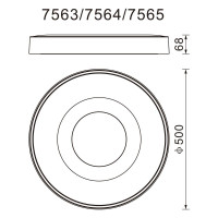  - Потолочный светодиодный светильник Mantra Coin 7565