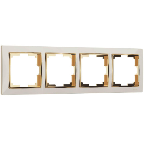 Рамка Werkel Snabb на 4 поста слоновая кость/золото WL03-Frame-04-ivory/GD 4690389083914 