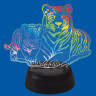 Светодиодная фигура Uniel ULI-M508 RGB/3AA Tiger Family/Black UL-00008403 - Светодиодная фигура Uniel ULI-M508 RGB/3AA Tiger Family/Black UL-00008403