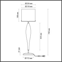  - Настольная лампа Odeon Light Tower 4850/1T