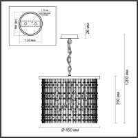  - Подвесная люстра Odeon Light Raini 4845/5