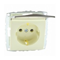  - Розетка 2К+З Mono Electric Despina/ Larissa 16A 250V с крышкой винтовое подключение крем 500-001721-118
