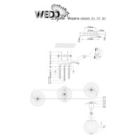  - Потолочная люстра Wedo Light Rufina 66668.01.37.03