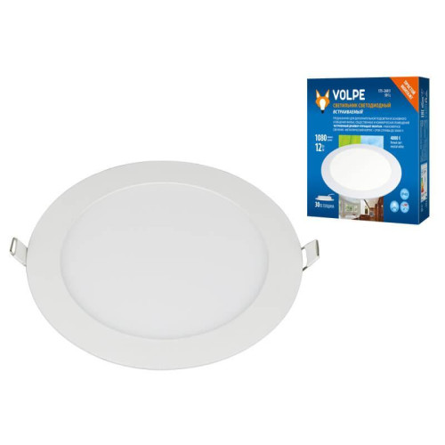 Встраиваемый светодиодный светильник Volpe ULM-Q236 12W/4000K WHITE UL-00004662 