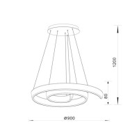  - Подвесная светодиодная люстра Zumaline Falcon 15200002
